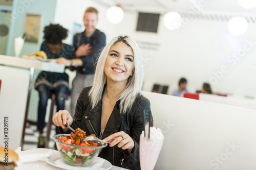 Woman in the diner
