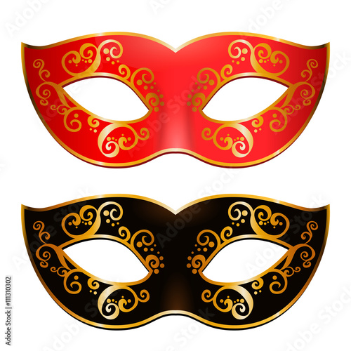 Vector back venetian carnival mardi gras party mask