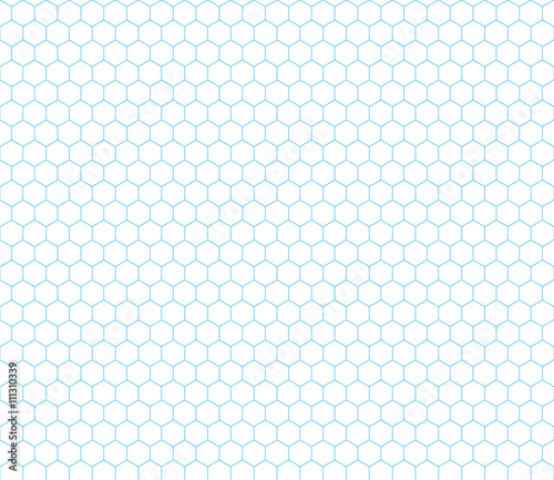 Cyan hexagon grid seamless pattern