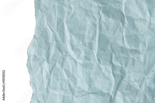 light blue paper crumpled and ripped
