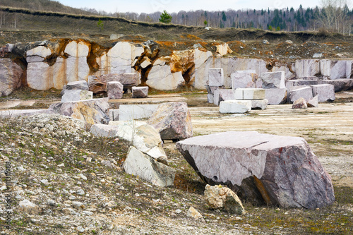 The quarry for marble mining photo