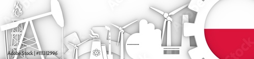 Free Download Energy and Power icons set. Header banner with Poland flag - GFXLoad