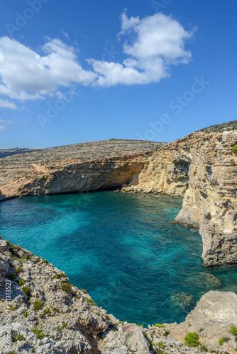 Rocky cliffs of Gozo near Malta