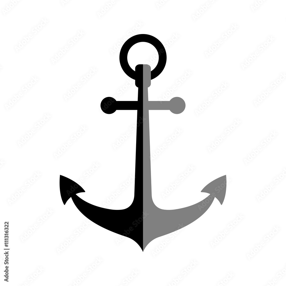 Anchor icon on white background Anchor icon on white background
