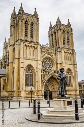 Bristol Cathedral on a Cloudy Summer Day