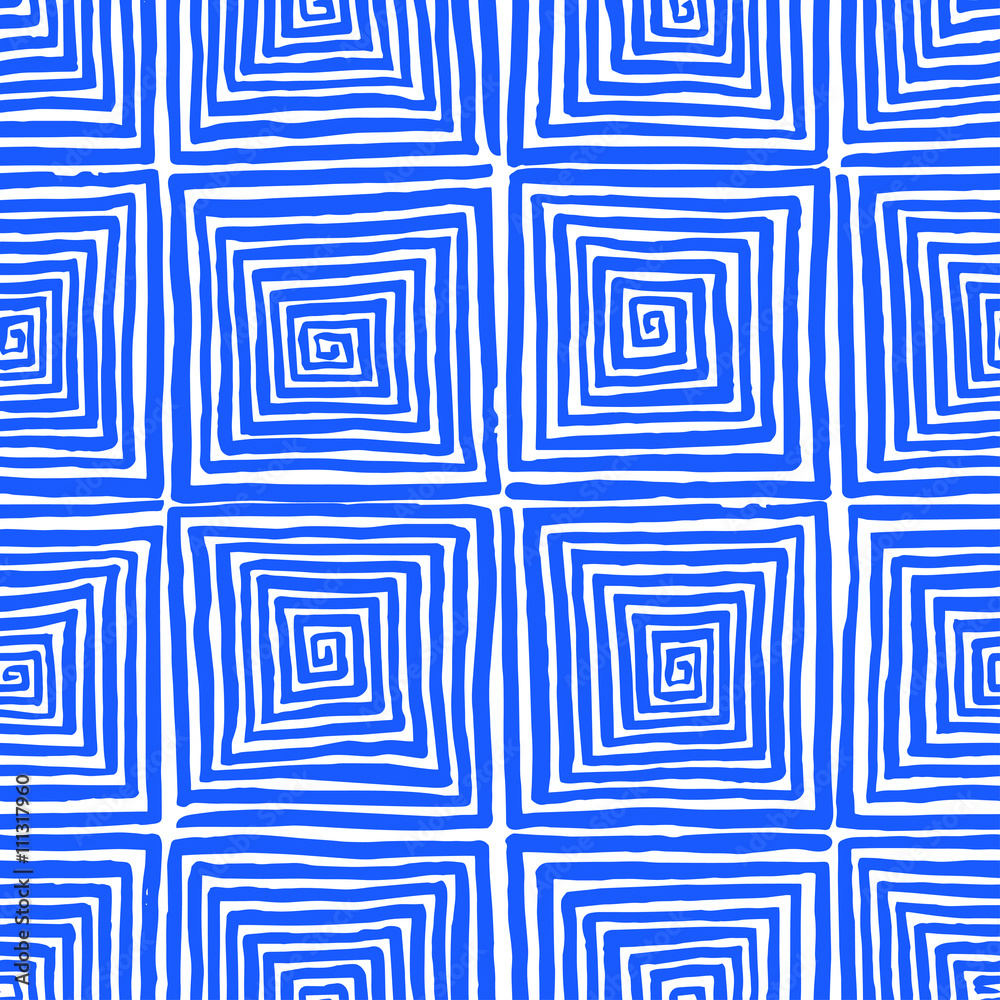 blue hand-drawn spirals