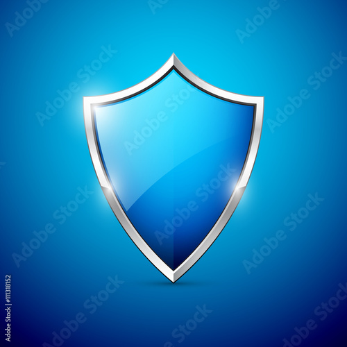 Vector blue shield