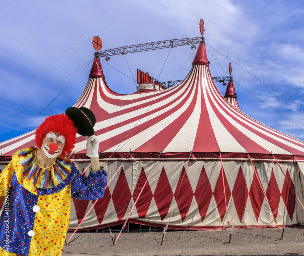 Wunschmotiv: Zirkuszelt mit Clown #111319799