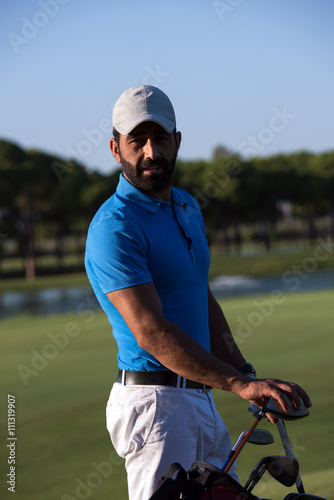 golfer portrait at golf course