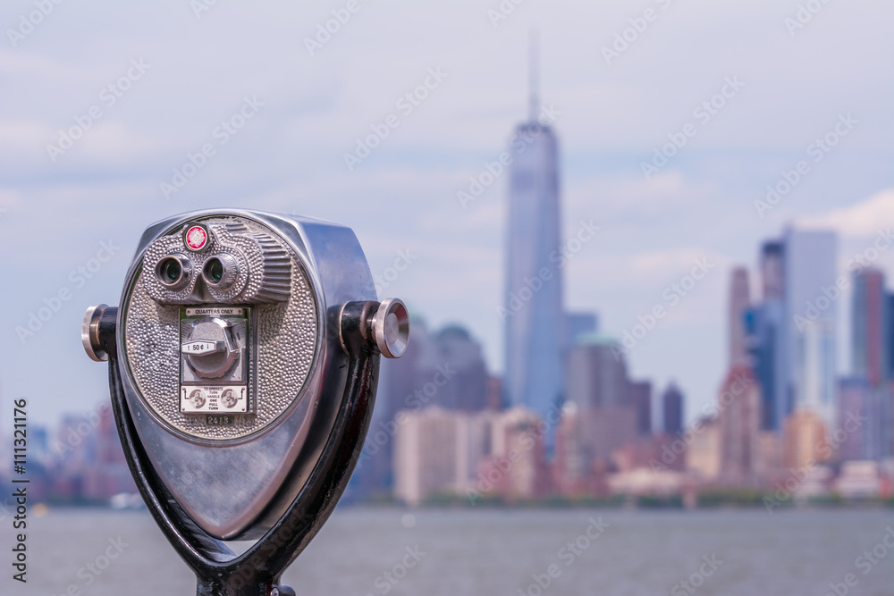 Ausblick auf Manhattan von Liberty Island