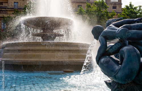 London, the fountains of Trafalgar square