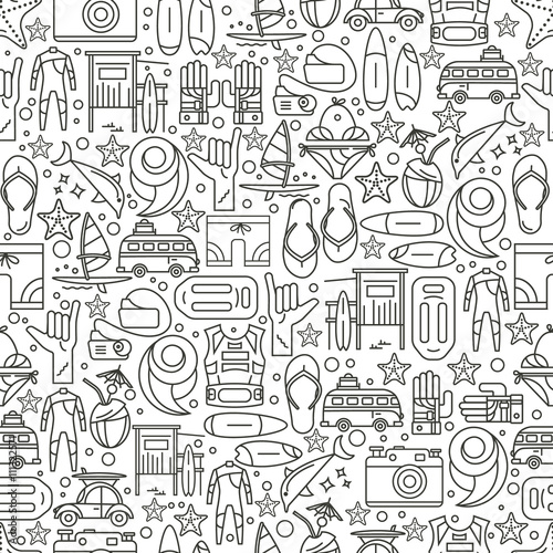 Seamless pattern Windsurfing