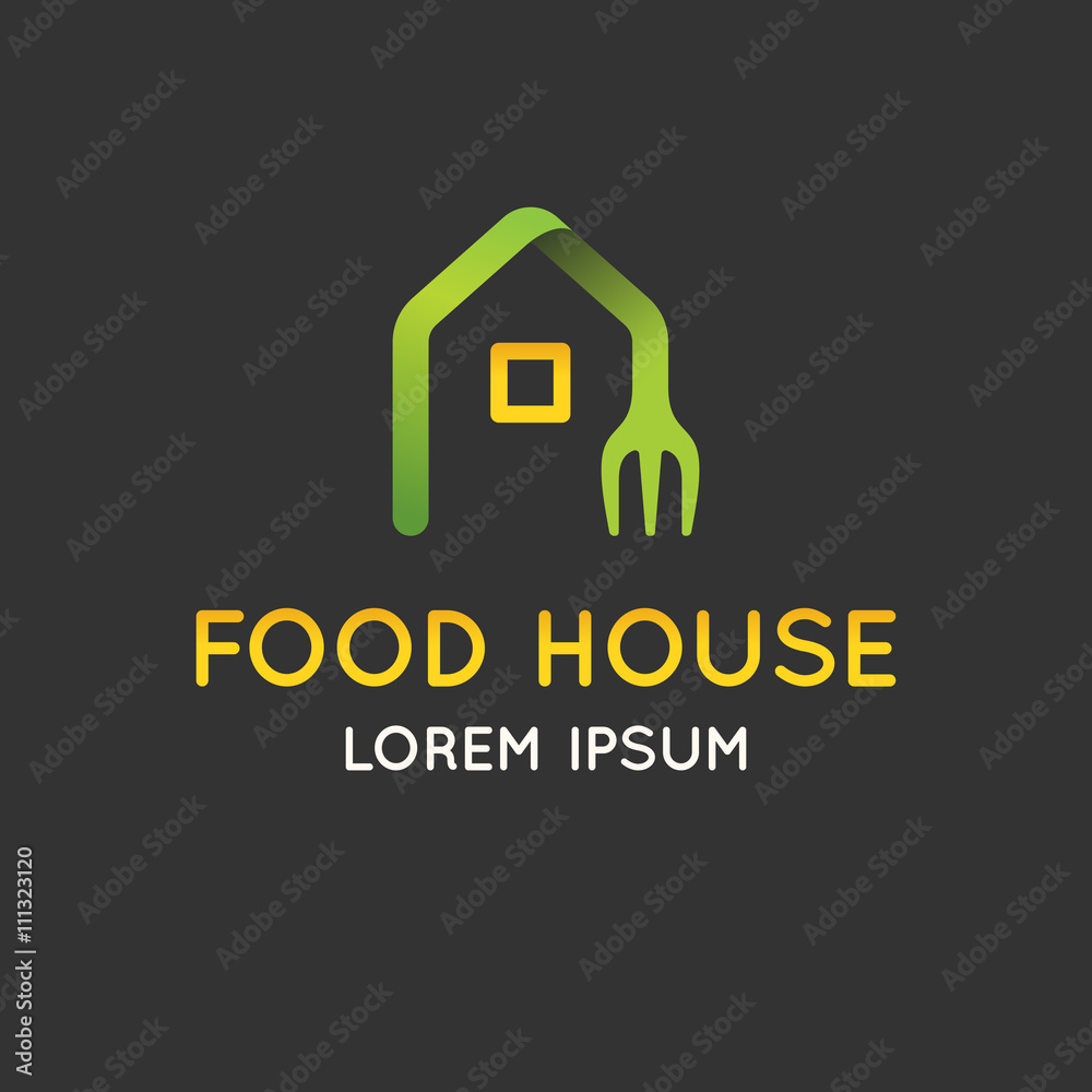 Fototapeta premium Vector logo food.