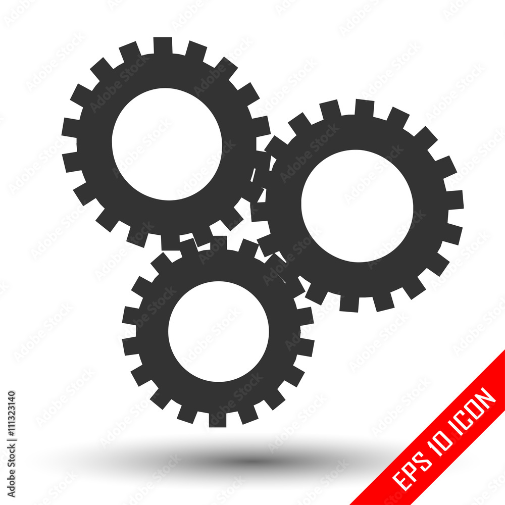 Gears flat icon. Gears logo. Mechanic gear. Gear symbols. Gears flat icon. Gears logo. Mechanic gear. Gear symbols.