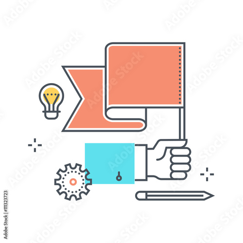 Color line, get on top illustration