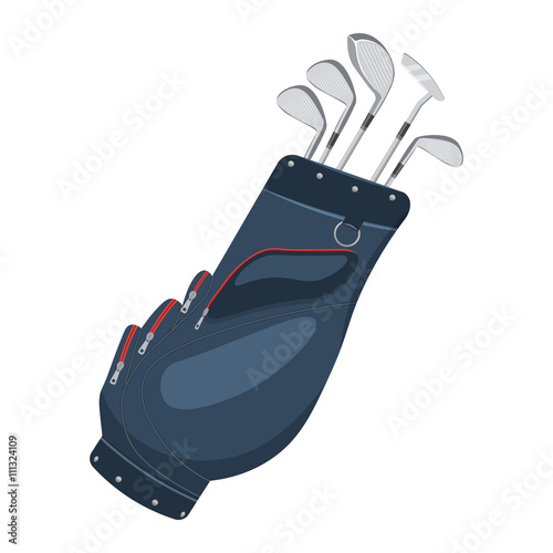 Golf bag vector illustration isolated on white background