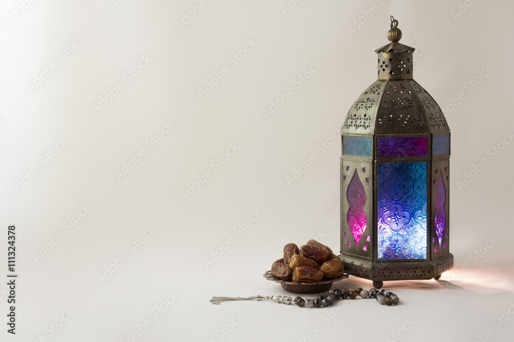 Fototapeta premium Oriental Colored Lantern With Dates fruit