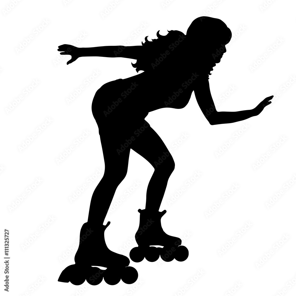 Vector silhouette of girl. Vector silhouette of girl.