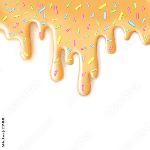 Cool yummy tasty cream sweet smudge fluid strew background
