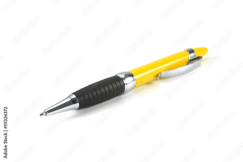 yellow pen isolated on white yellow pen isolated on white
