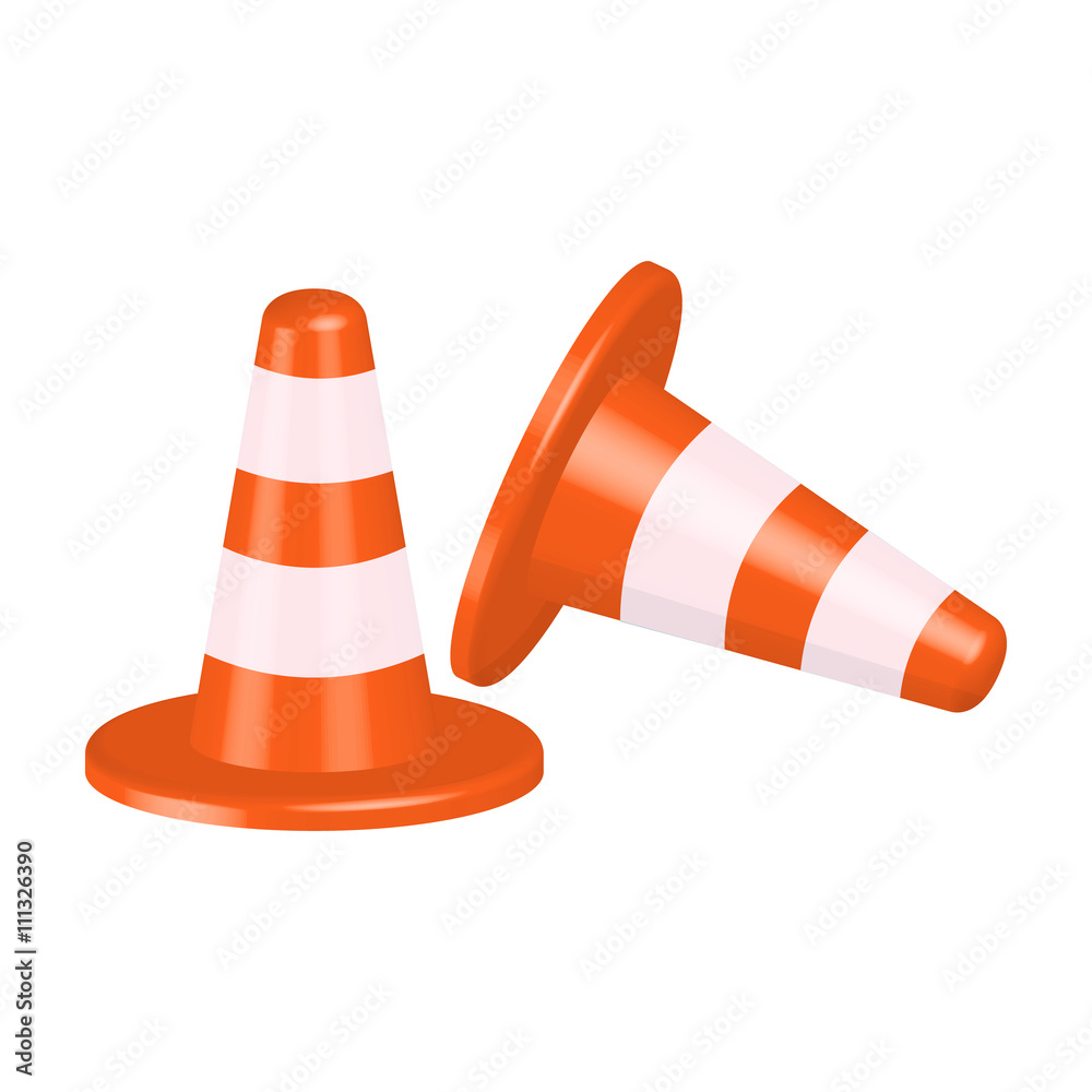 traffic cone vector illustration isolated on white background traffic cone vector illustration isolated on white background