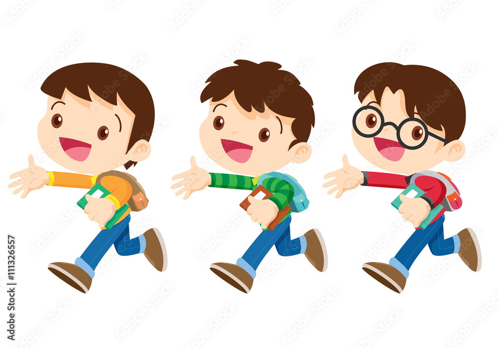 student boy walking student boy walking