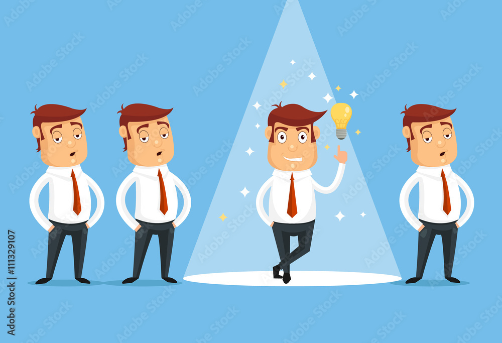 Man good idea. Vector flat cartoon illustration Man good idea. Vector flat cartoon illustration
