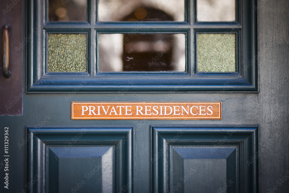 Entrance by private residences Entrance by private residences