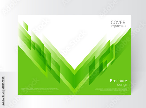 Cover design. Brochure, flyer, annual report cover template.  modern Geometric Abstract background. Green diagonal lines. vector-stock illustration EPS 10