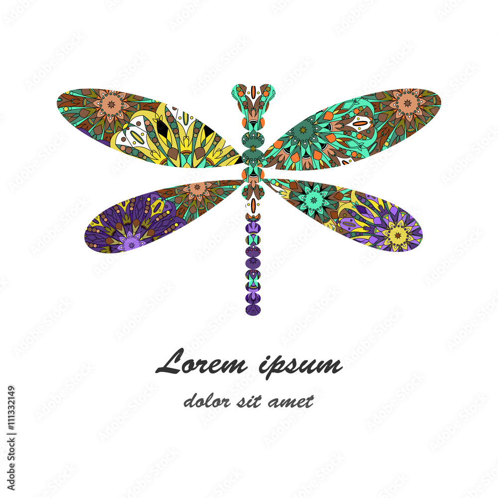 Naklejka premium dragonfly icon vector illustration
