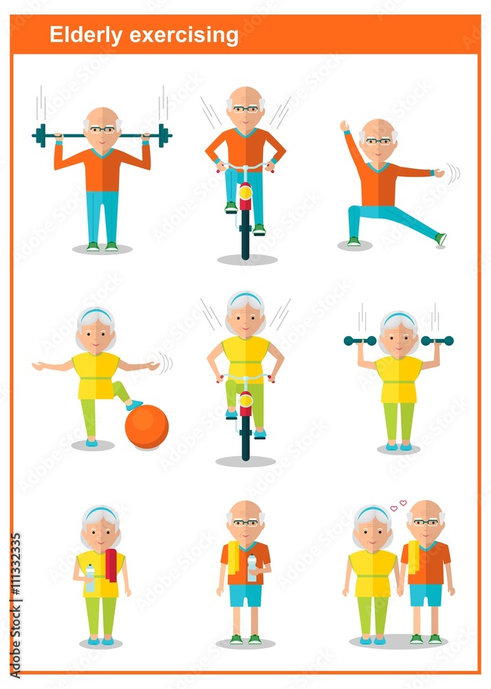 elderly couple exersices elderly couple exersices
