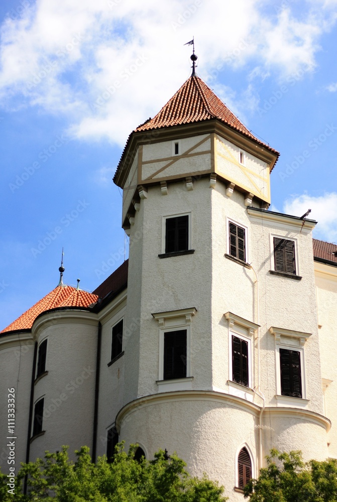 Konopiště castle tower in the Czech Republic