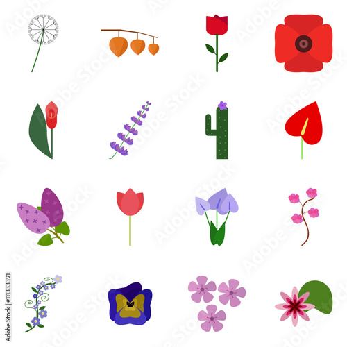 Icon flower. Vector floret