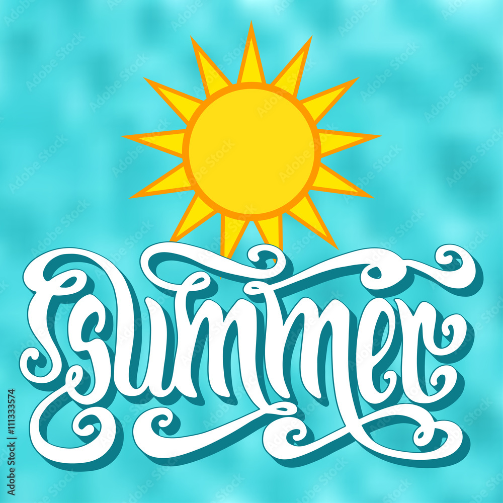 Obraz premium Summer hand lettering