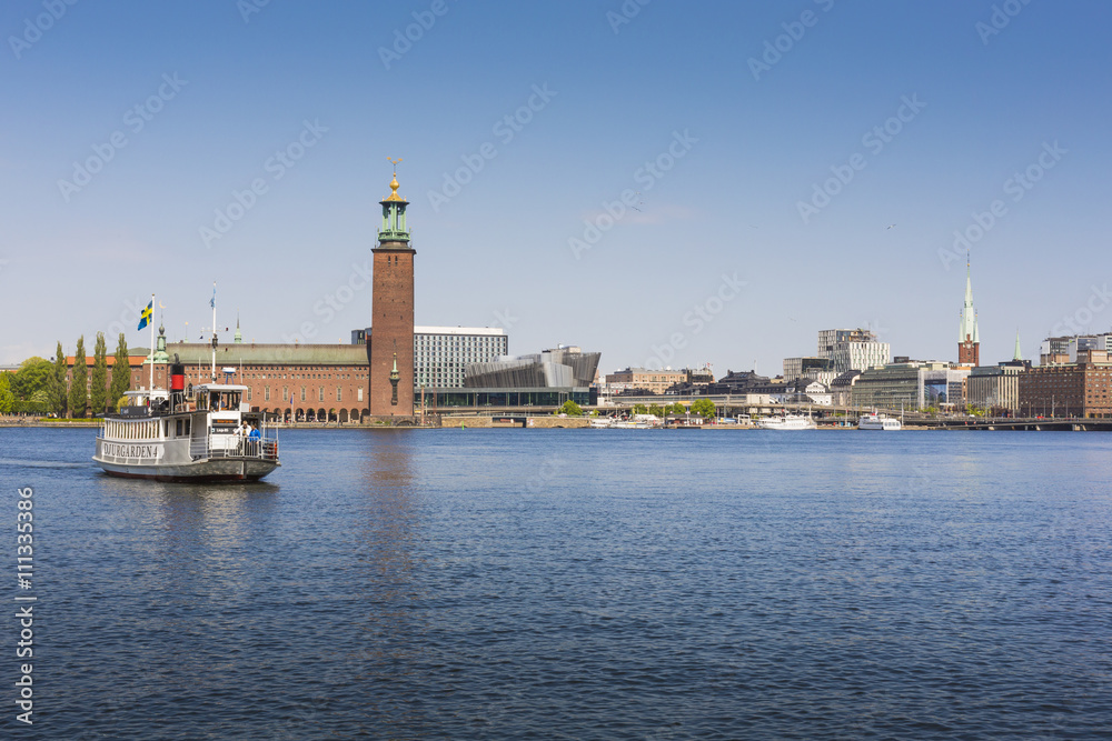 Djurgarden tourist boat in waters of Stockholm 