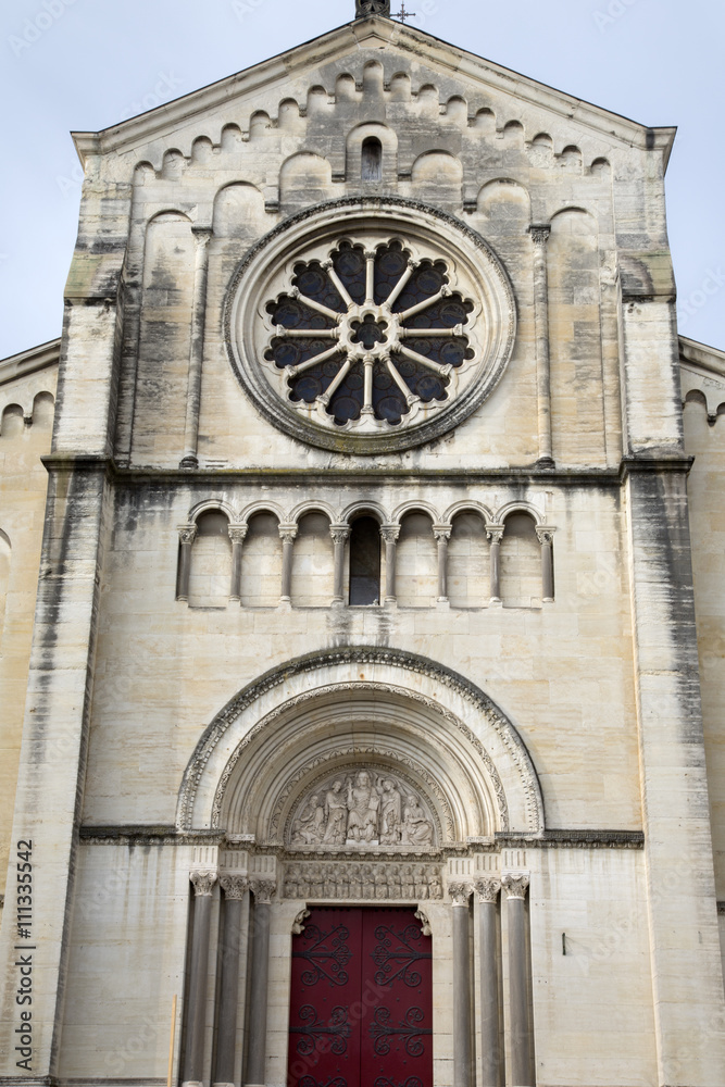 Facade of Saint Paul Church, Nimes