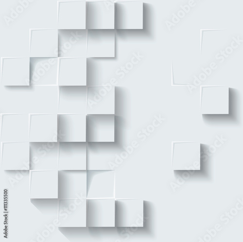 3D Quadrate Tapete - Fototapete Vector Abstract geometric paper background