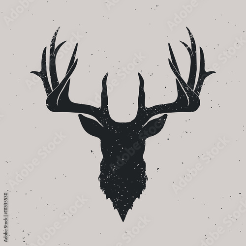 Fototapeta Deer head silhouette