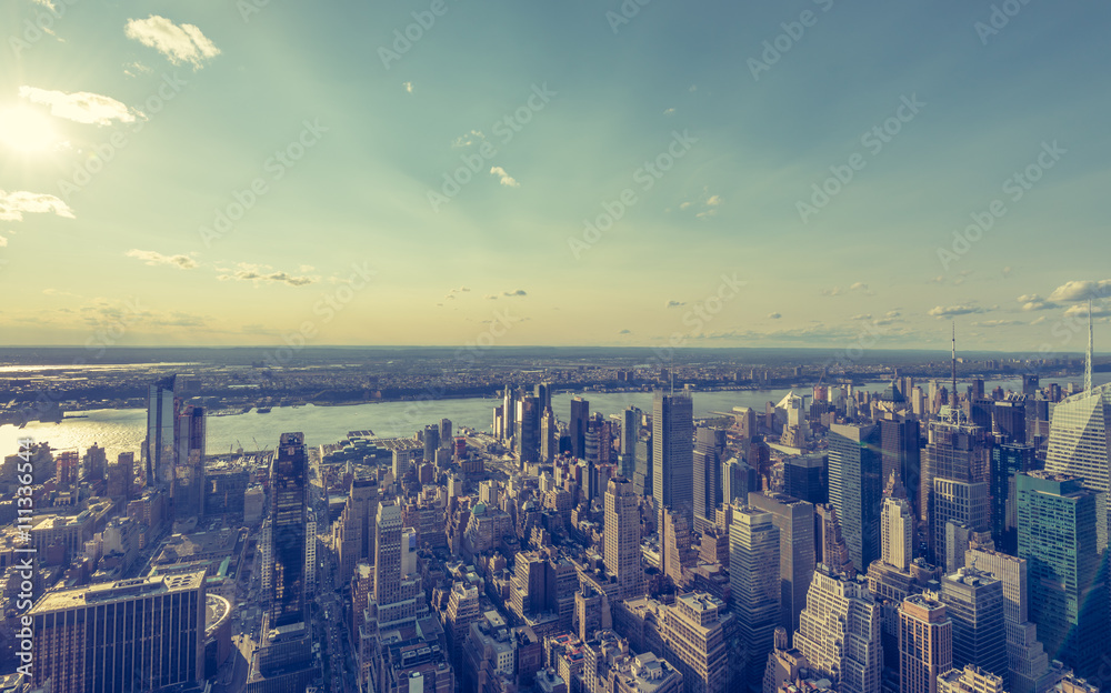 Obraz premium Midtown Manhattan, Blick Richtung Hudson River