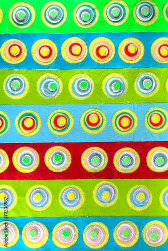 Stripes with circles or bubbles pattern. Textured background in