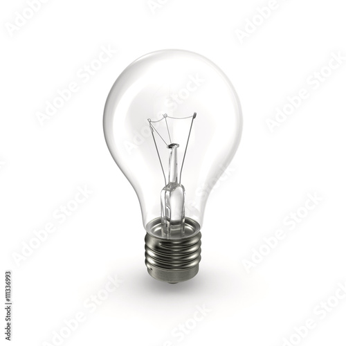 Light bulb, isolated on white 3D Illustration
