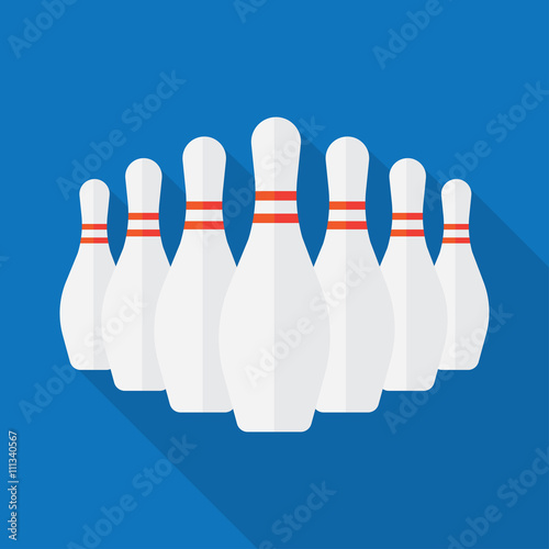 Group of White Bowling Pins