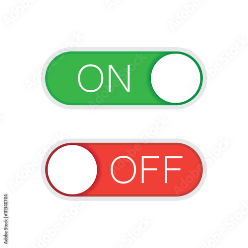 Vector On Off Green and Red Sliders