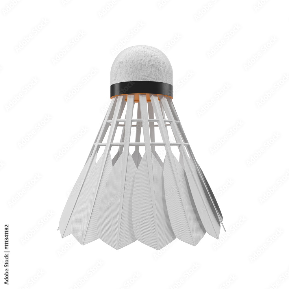 3d model of Shuttlecock Isolated on White 3D Illustration