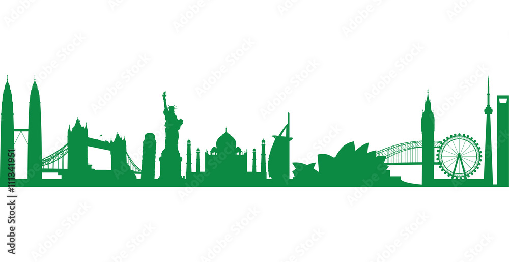 world landmark group in green