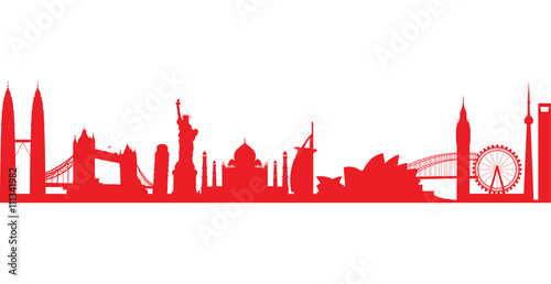 world landmark group in red