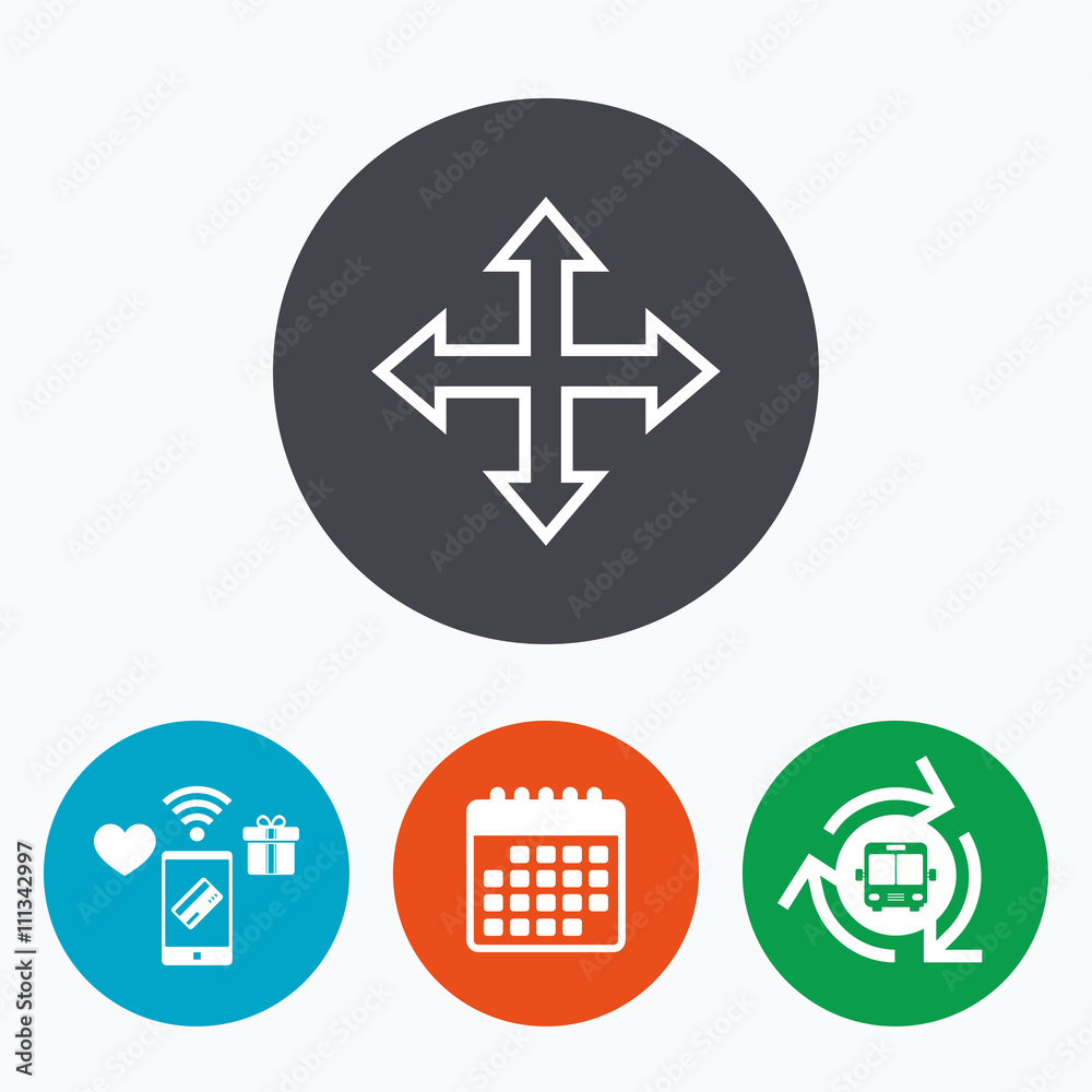 Fullscreen sign icon. Arrows symbol. Fullscreen sign icon. Arrows symbol.