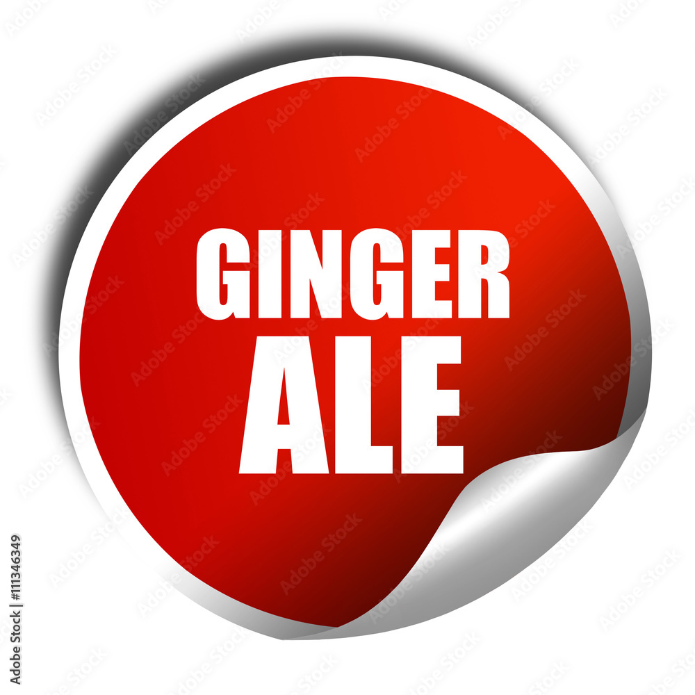 would be ale, 3D rendering, red sticker with white text would be ale, 3D rendering, red sticker with white text