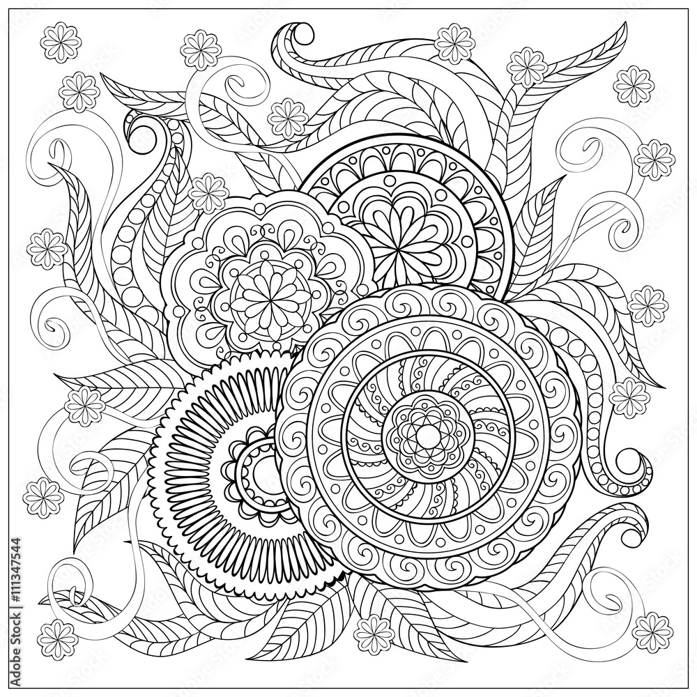 Imade with mandalas and flowers Imade with mandalas and flowers