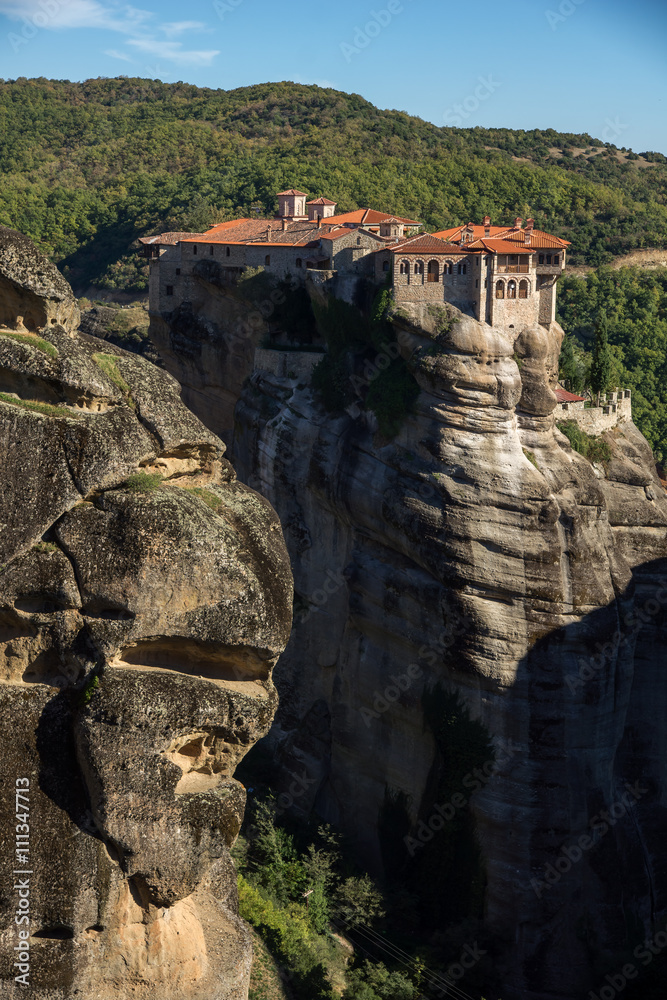Meteora, Holy Monastery of Varlaam, Greece - obrazy, fototapety, plakaty 
